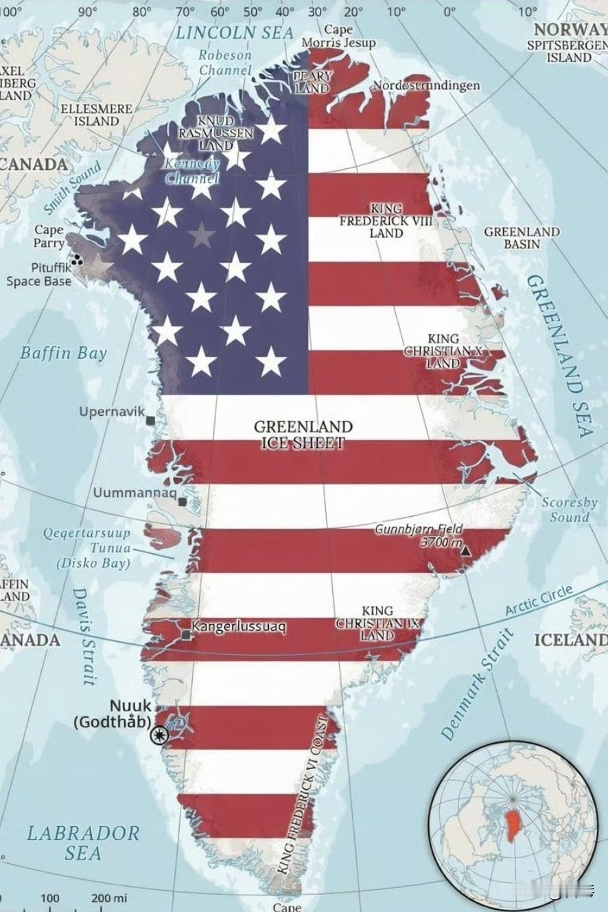 特朗普去年多次公开喊话一定要得到格陵兰岛，而且不排除使用武力。他承诺保证岛民安全