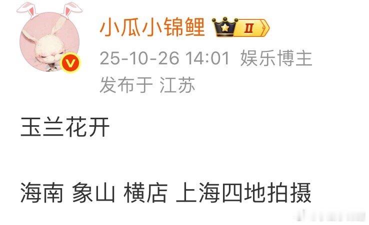 玉兰拍摄地有多权威呢？权威到有人看我说的就开始造谣说不去横店