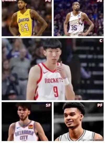 在热火队总裁帕特莱利的畅想下，未来的NBA篮球就是，由5名又高又快的前锋球员，组