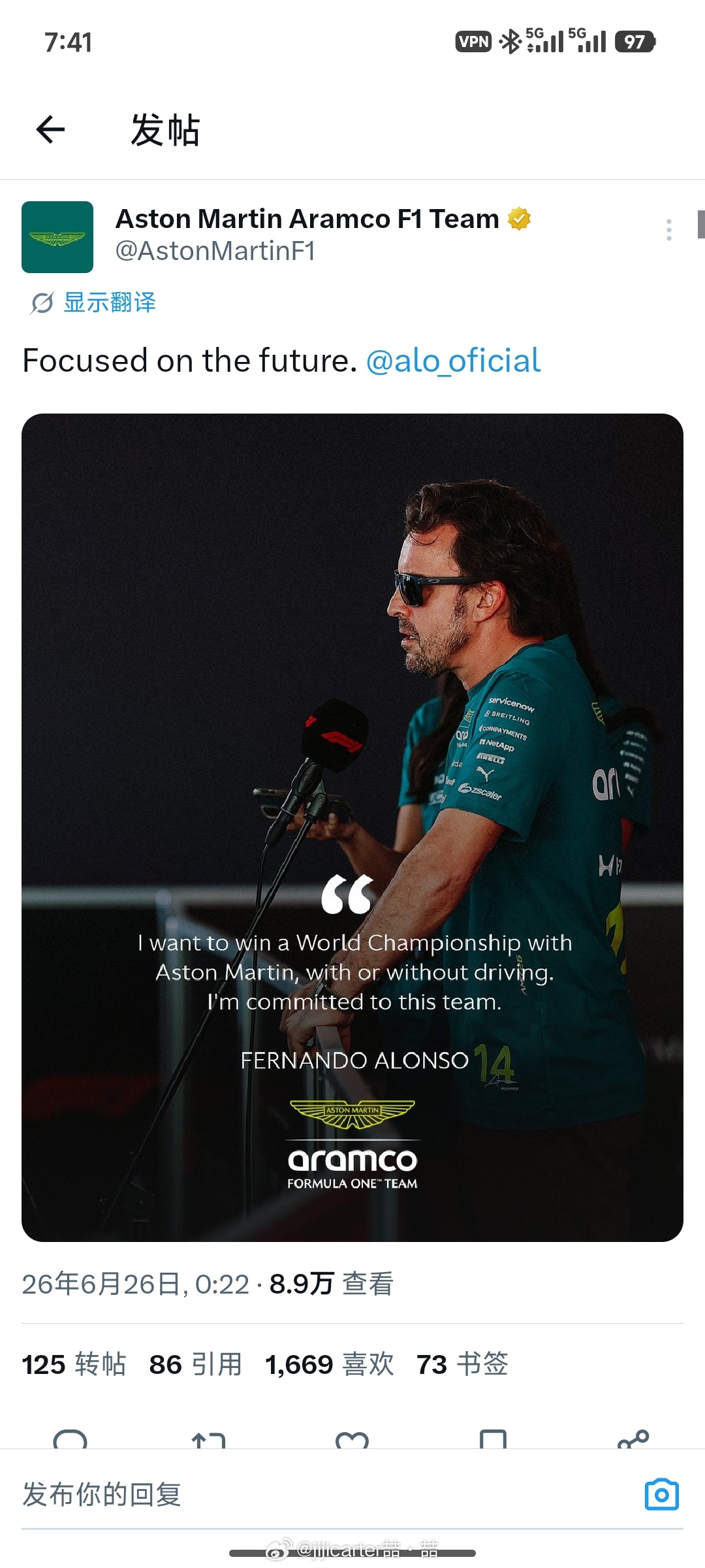 🥹🥹🥹🥹🥹🥹再开一年 又一激灵帅到我阿隆索头哥的20262026f1