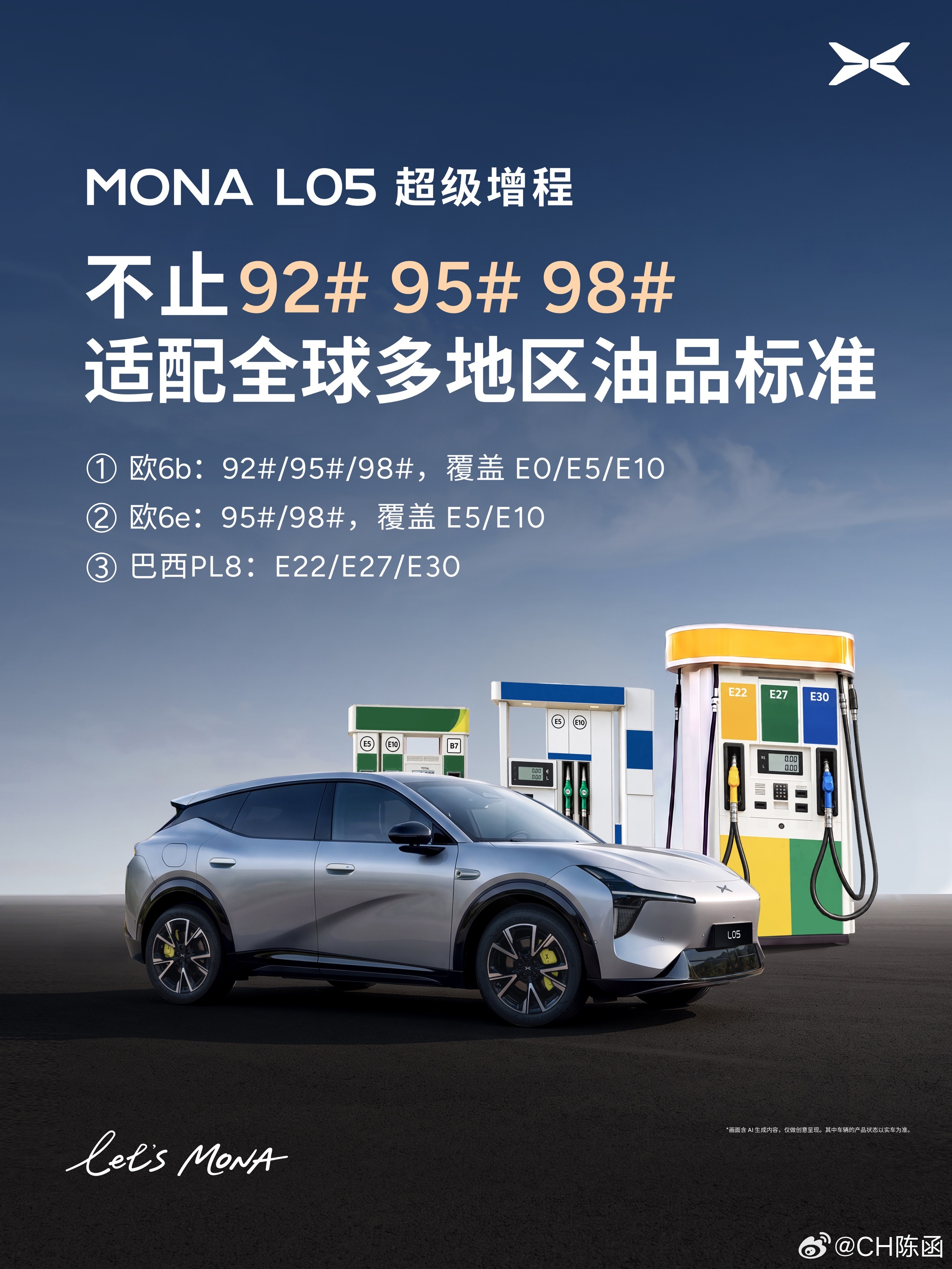 这也能卷起来[笑cry]小鹏MONA L05不仅92、95、98燃油全适配，而且