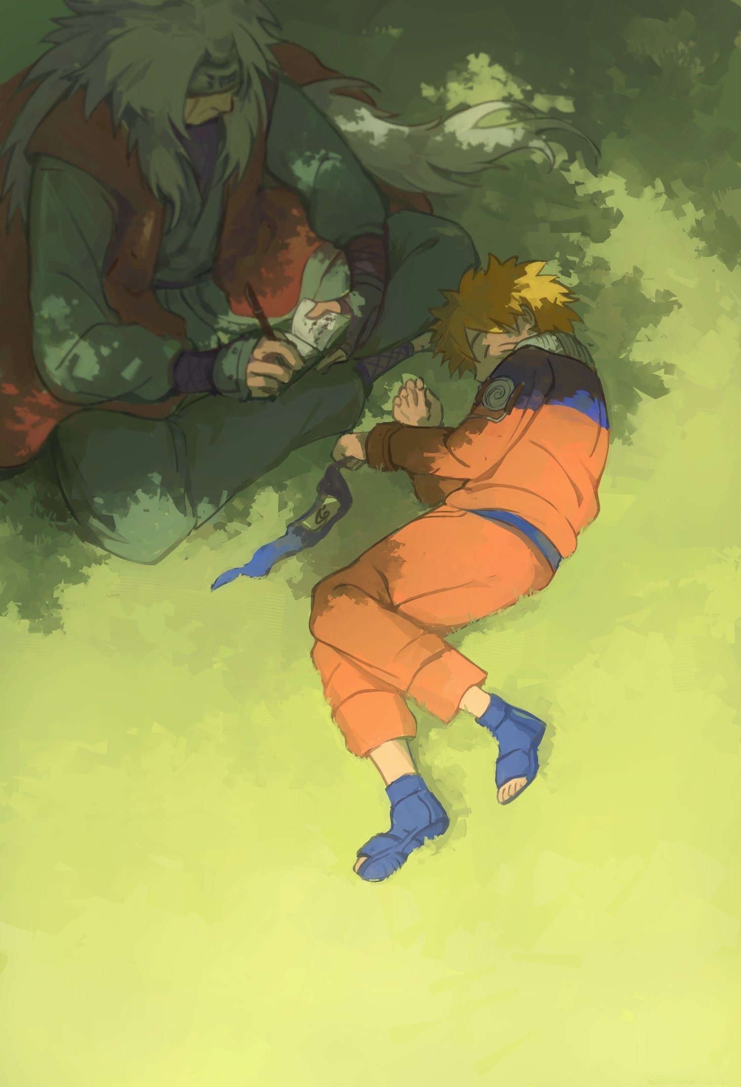 分享X上同人画师 mysummer_isover 绘制的火影忍者插画图一看得我心