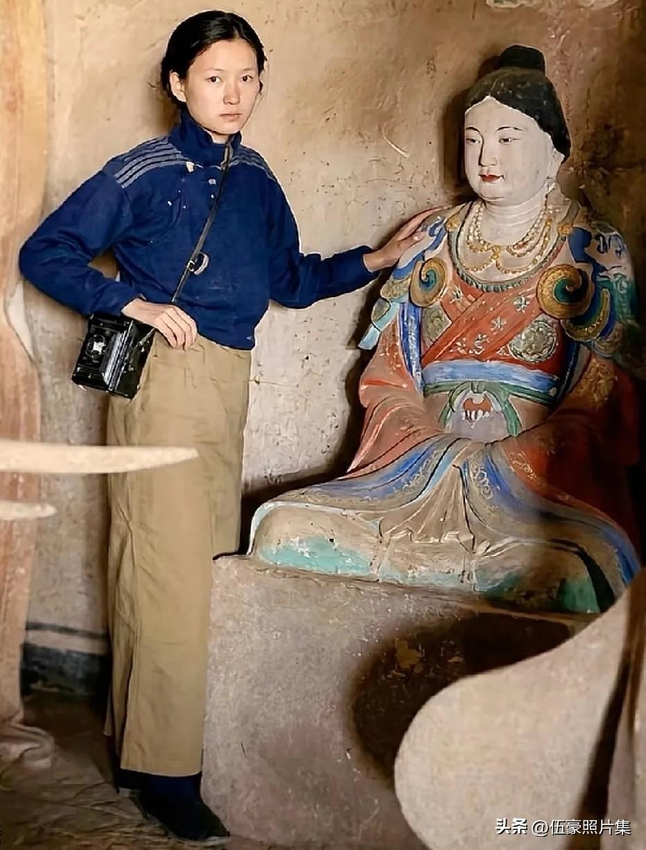 1937年7月5日，33岁的林徽因在山西五台山佛光寺东大殿内与一尊唐代供养人宁公