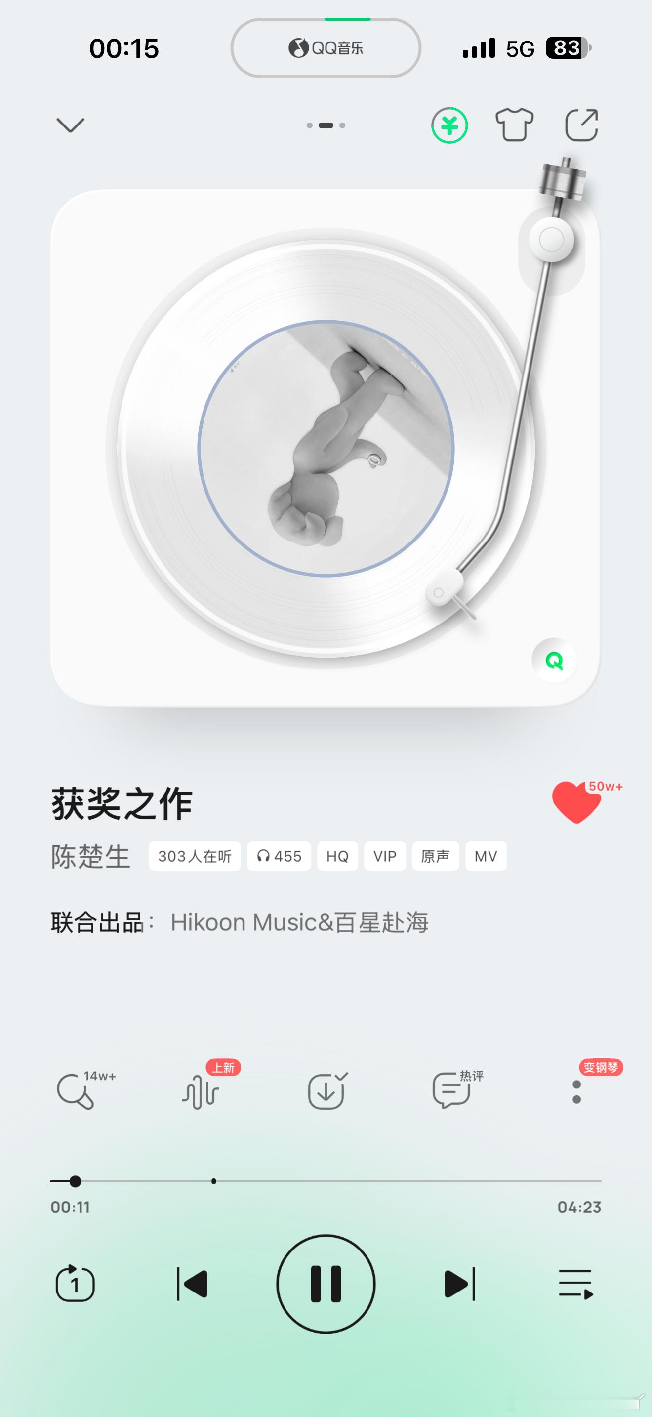 陈楚生 差一点忘了，我们《获奖之作》上线一周年陈楚生