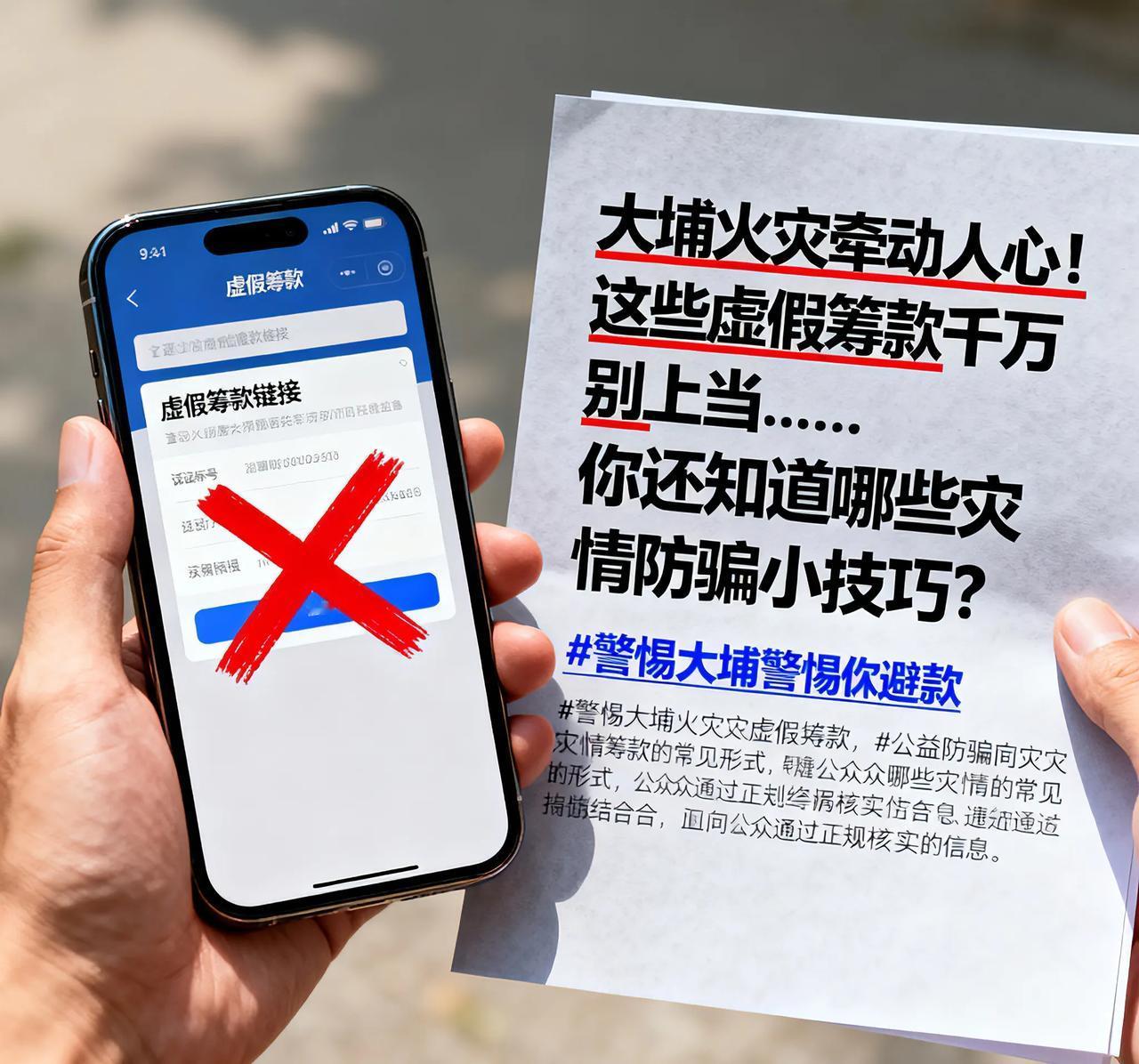 大埔火灾牵动人心！这些虚假筹款千万别上当
 
“善良不该成为骗子的摇钱树”，香港