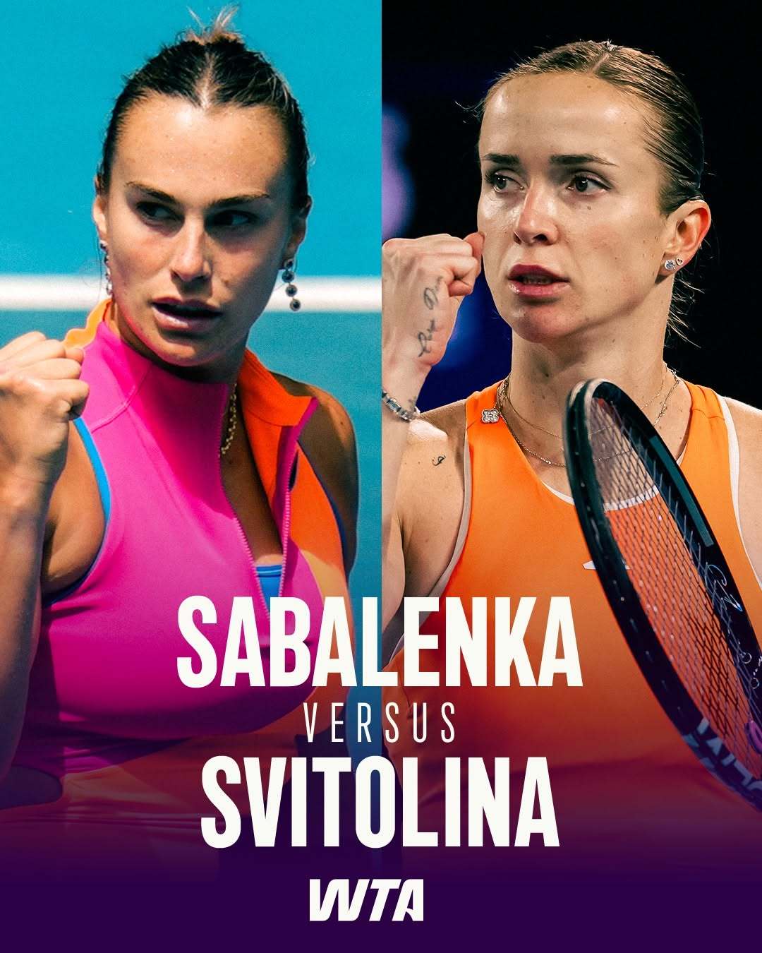 澳网2026 第一场女单半决赛开打萨巴伦卡vs斯维托丽娜 一起关注这场对决吧！ 