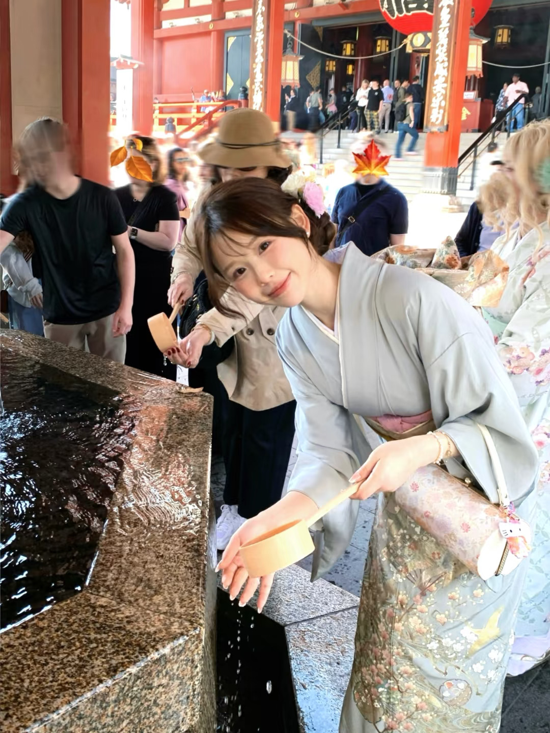 𖧷    来浅草寺洗洗手酱～  ₊˚ 🎐໑
