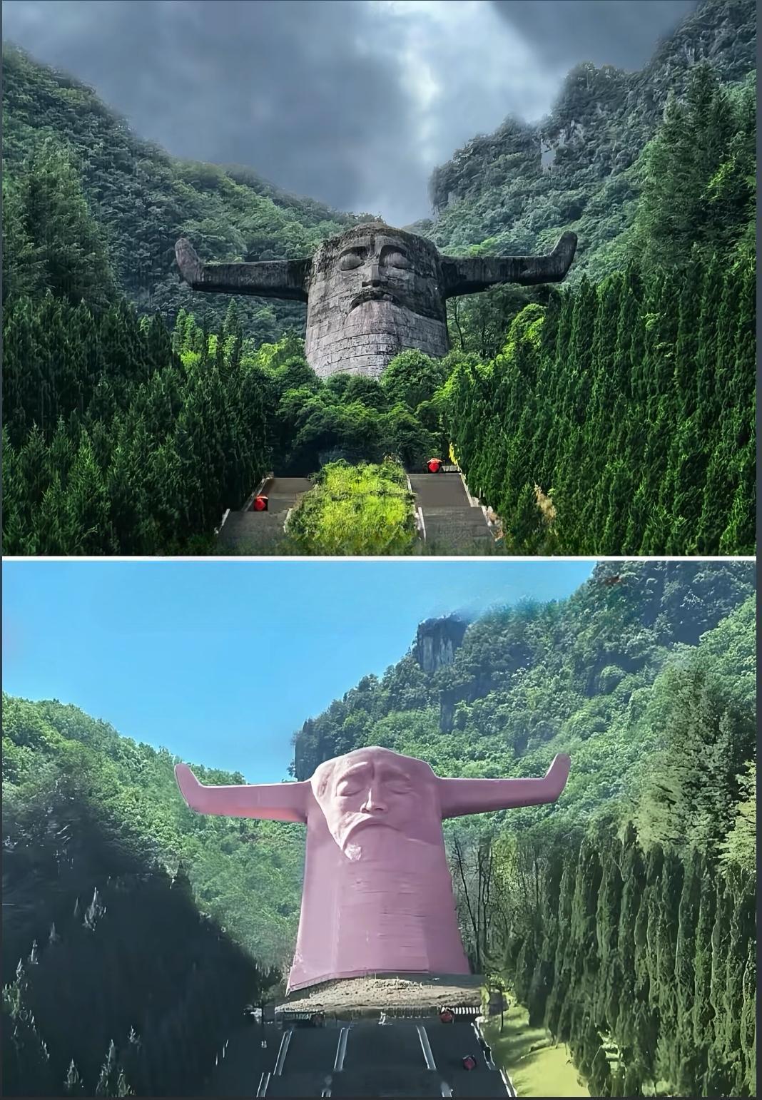 神农架清洗上漆前后的对比 ​​​
