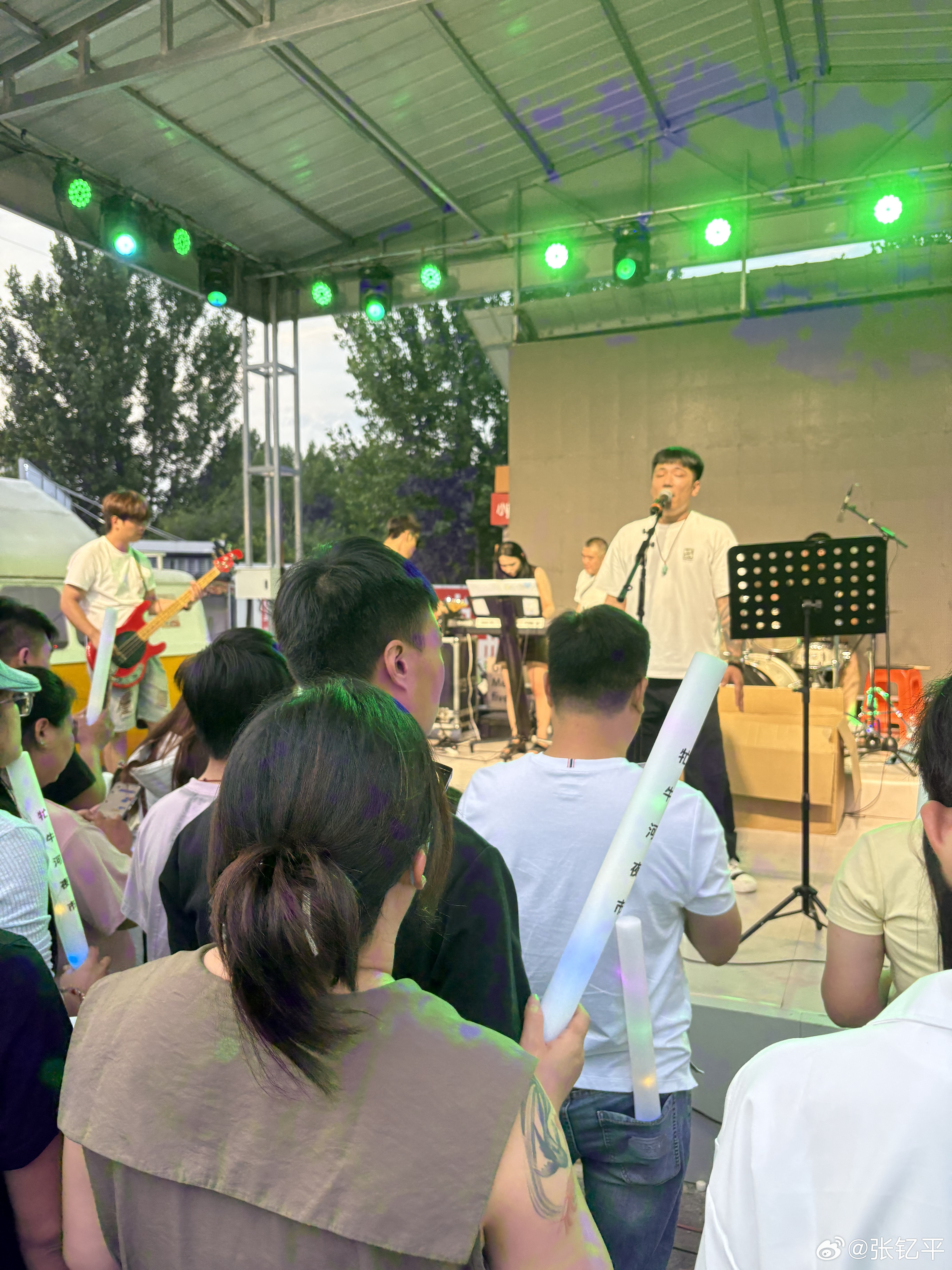 下楼打算买口饭吃，看了两眼演唱会。 