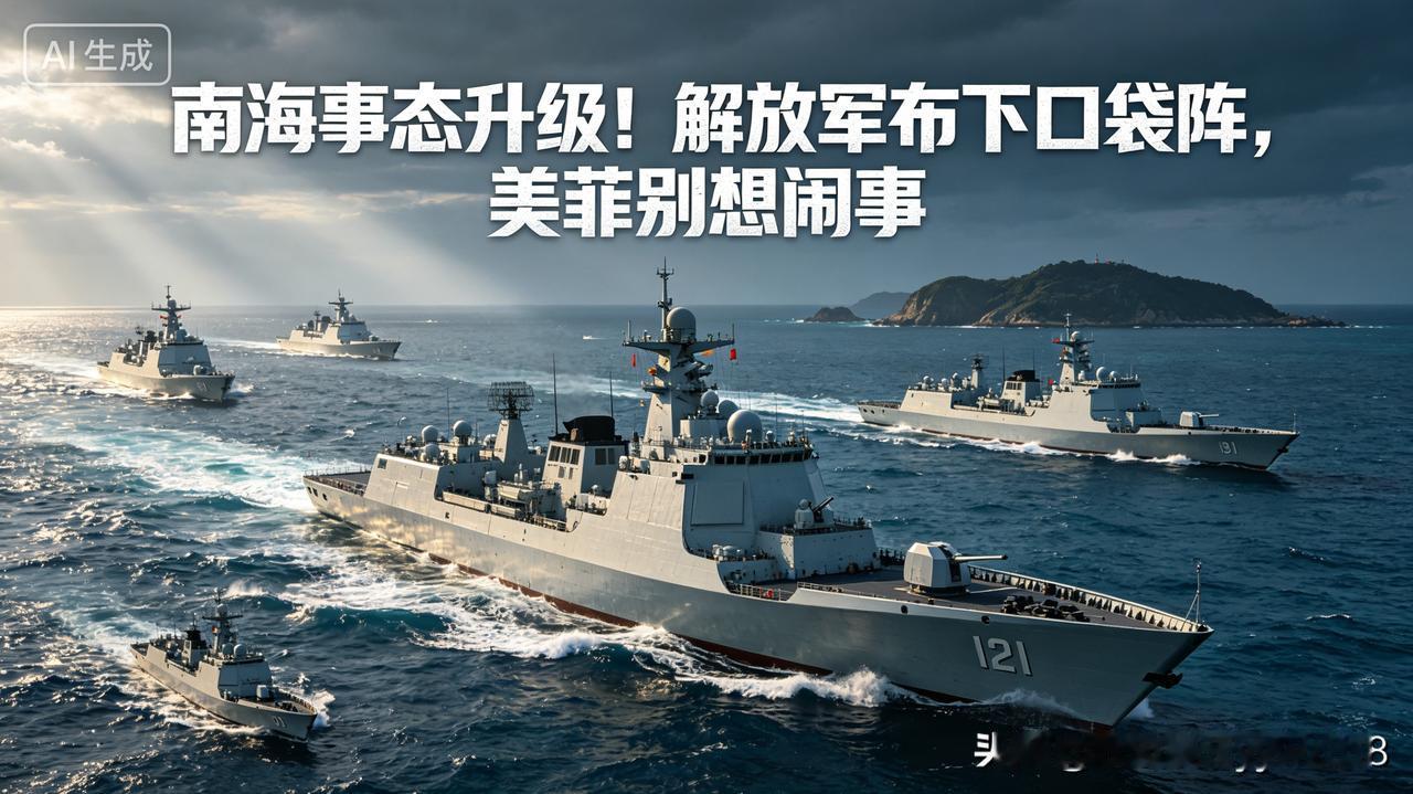 事态升级，中方军舰在南海不断集结，解放军布下严密“口袋阵”，就是不让美菲在南海肆