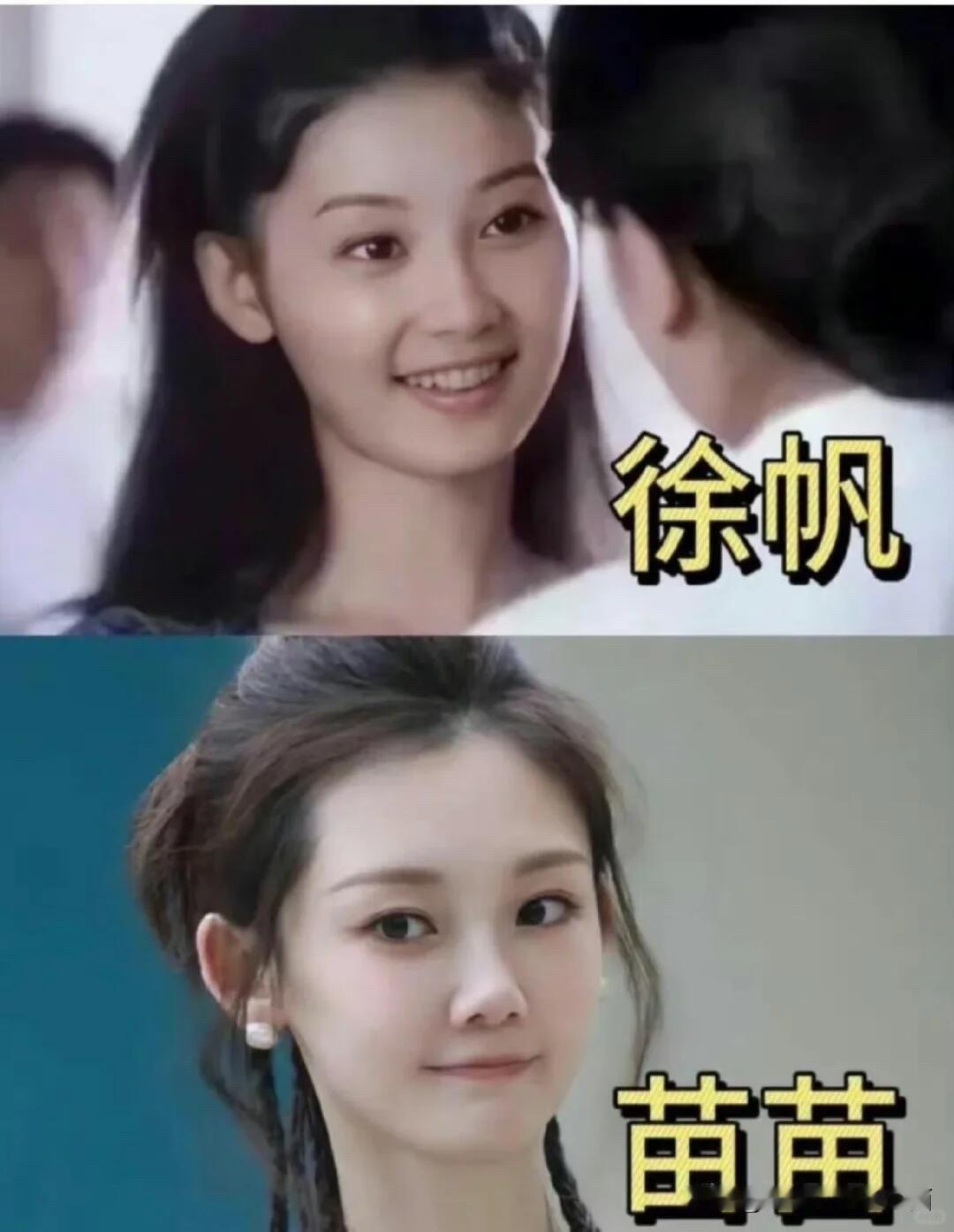 从这个角度的抓拍来看，苗苗跟徐帆年轻时确实有一点点像，但我觉得苗苗美的更加有辨识
