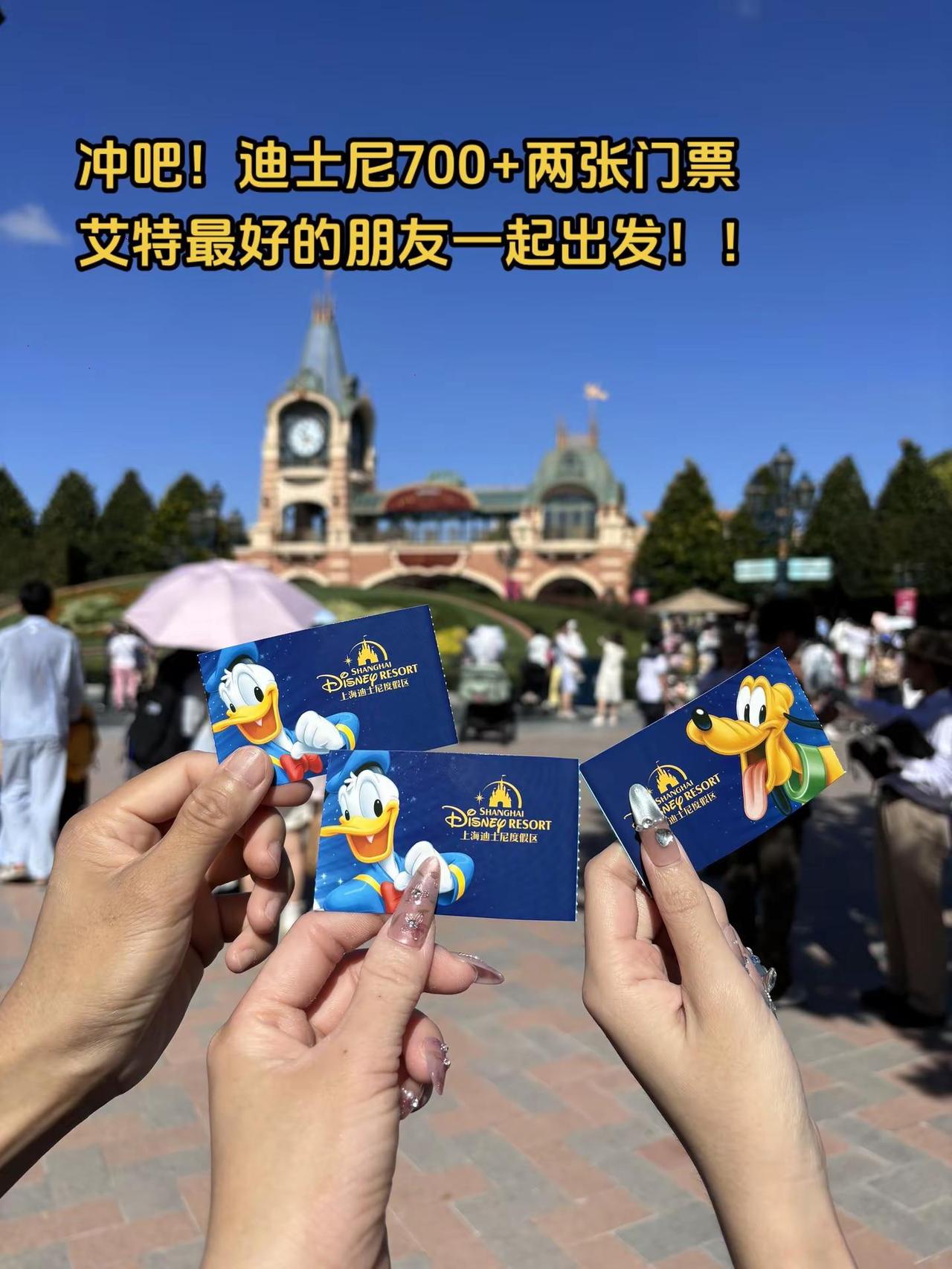 出发吧！迪士尼两张门票700+！！谁还去不起啊！冲吧…疯狂动物城 城堡🏰 上海