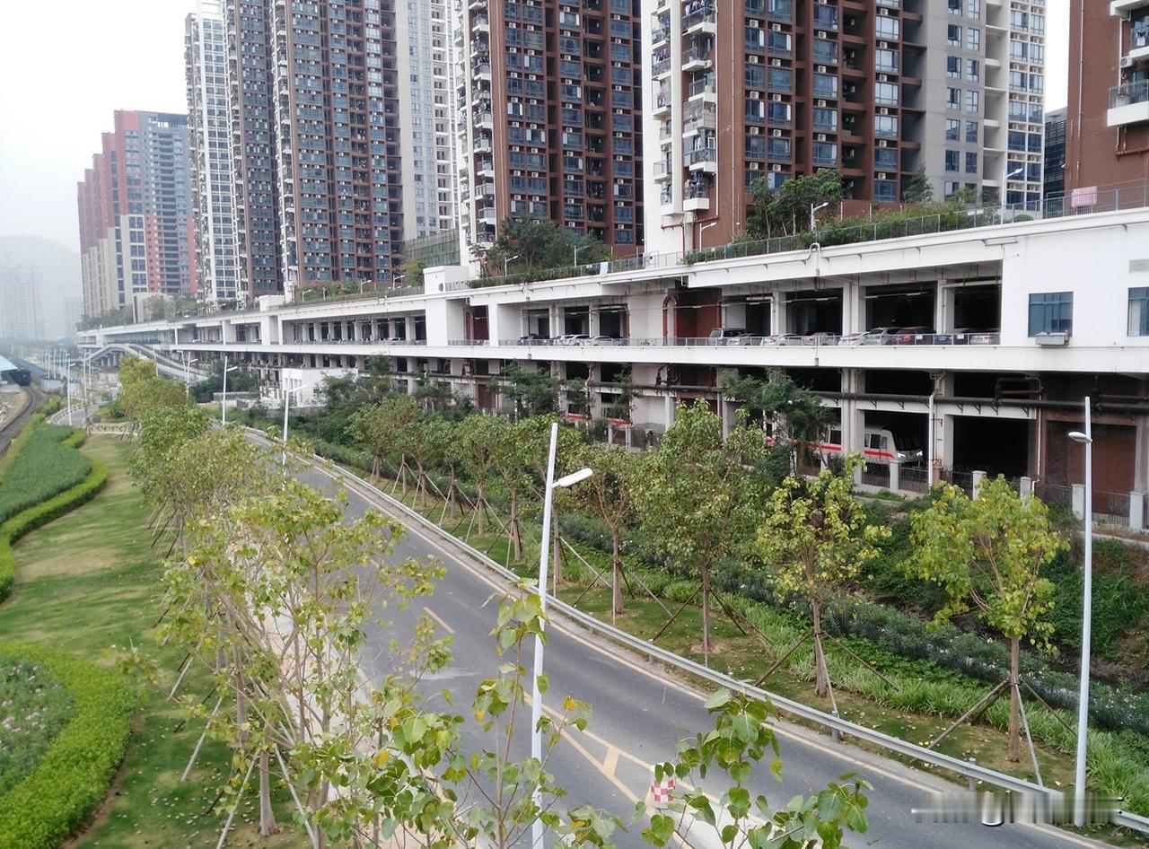 八年前在深圳西站拍火车时看到旁边地铁列车从居民小区下边经过，这是深圳地铁1号线罗