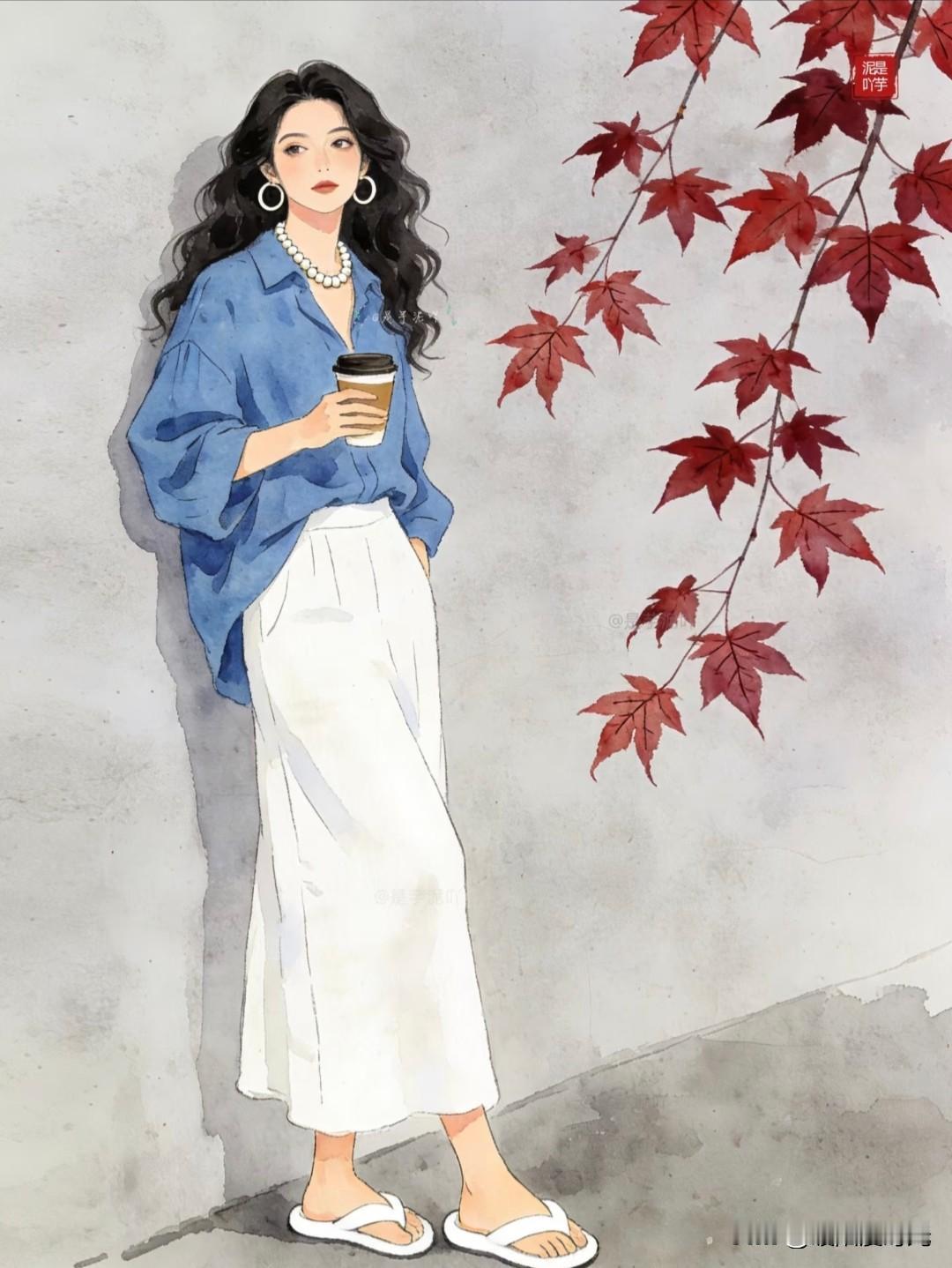 自在如风，在日常里活出松弛感
是芋泥吖时尚穿搭微信头像分享（49）
分享壁纸、头