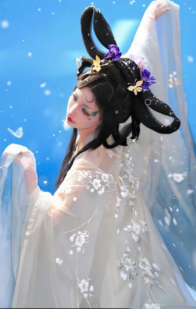 妆娘与雾，尊嘟太会化了 直播的时候还有姐妹问是什么特效手绘作品蝴蝶