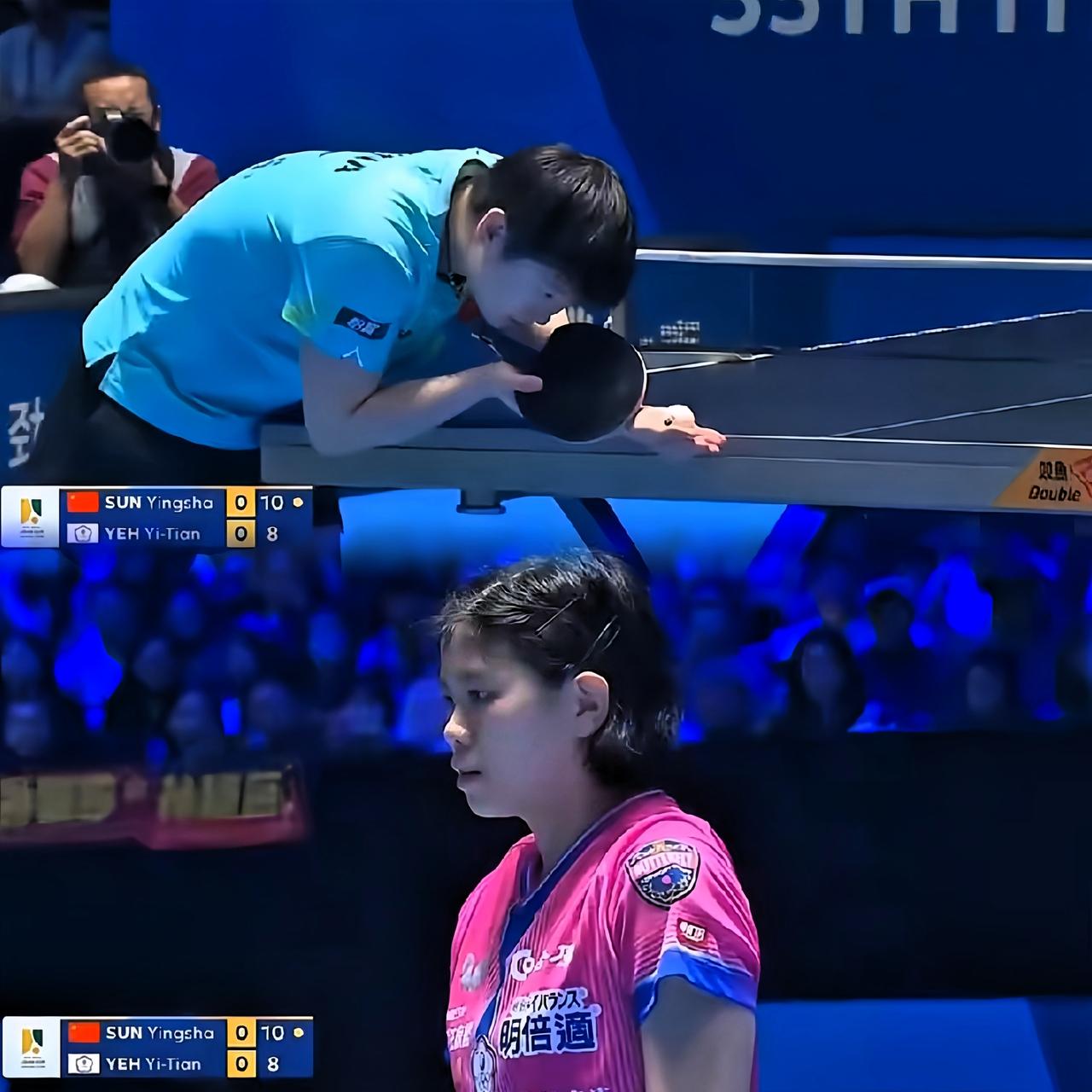 莎莎今天
3比0轻松拿下叶伊恬，
赛后采访特别接地气。

被问到状态如何，
她坦