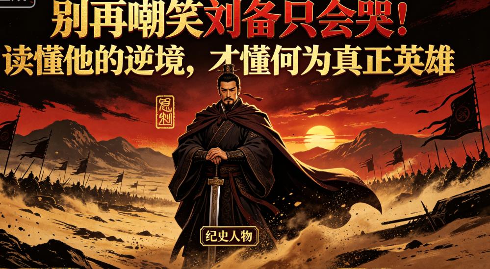 很多人一辈子都误会了刘备！
影视剧里，他软弱、爱哭、靠装仁义博取人心，被网友戏称