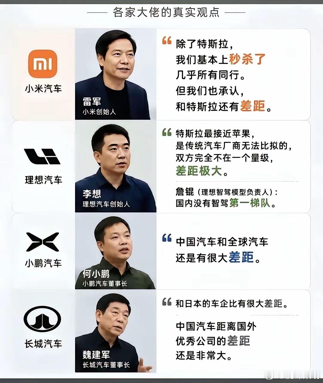 其实真正冷静下来之后，我们大多数企业家是深刻认识到我们与世界强企的各种差距的，只