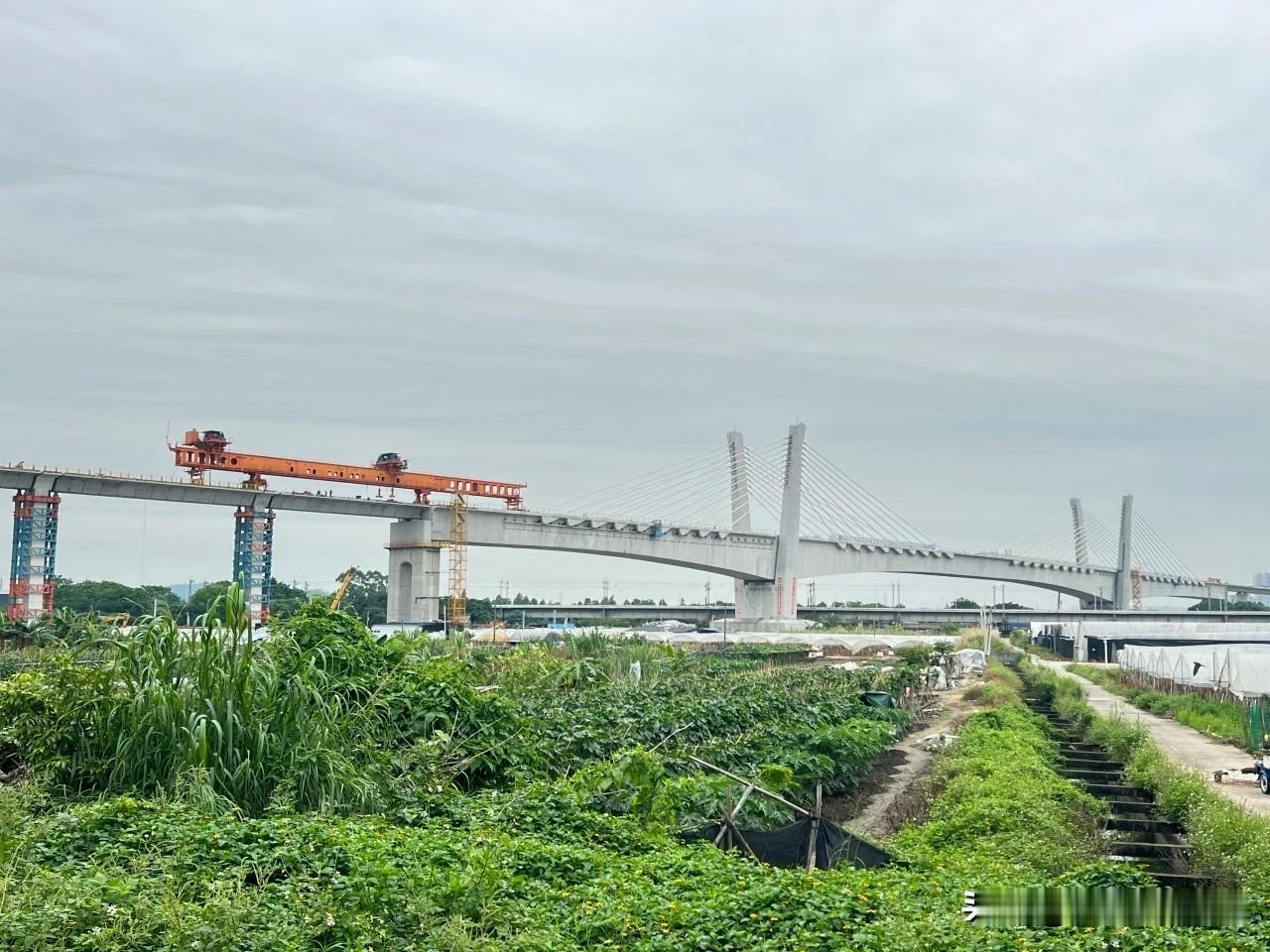 ＃广佛环线有了，但不会跑满全线＃
昨日，随着架桥机精准落位最后一孔节段梁，47公