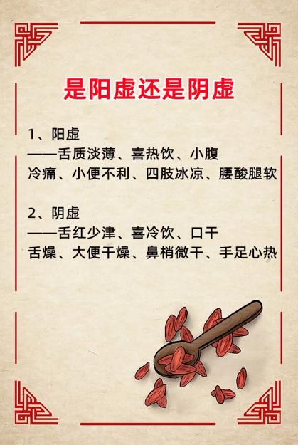 对照看看，你是阳虚还是阴虚~