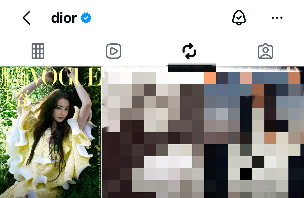 【Dior转发】在其他平台转发了全球品牌大使的VOGUE封面迪奥全球品牌大使迪丽