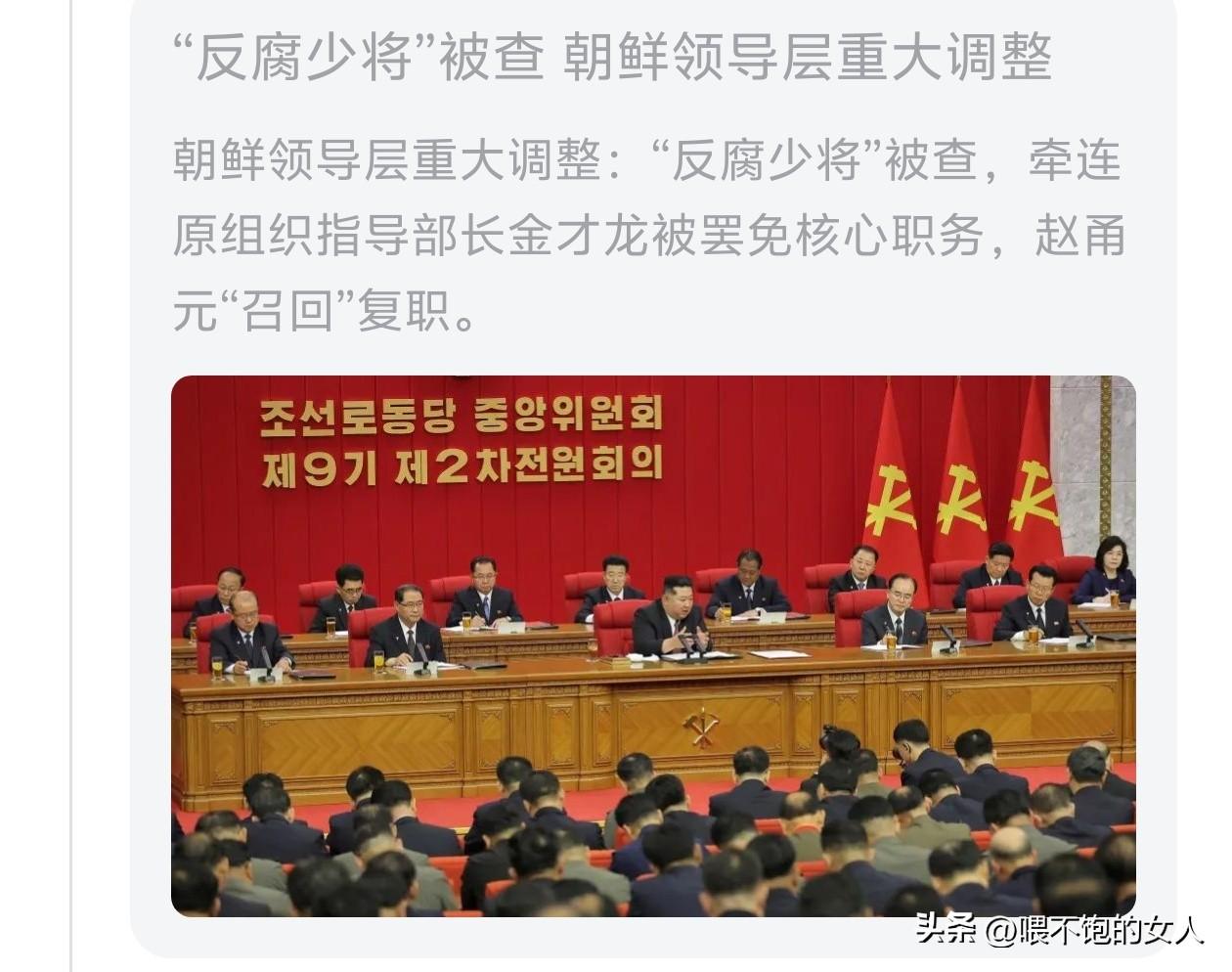 大周末的，
看到朝鲜“反腐少将”被查这事，心里咯噔了一下，思考了好久，对于事件的