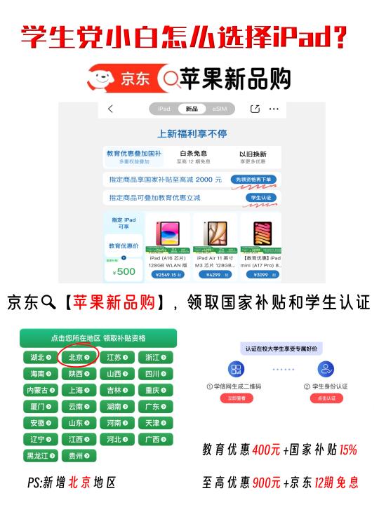 苹果新款iPad产品发布，学生党小白怎么选？