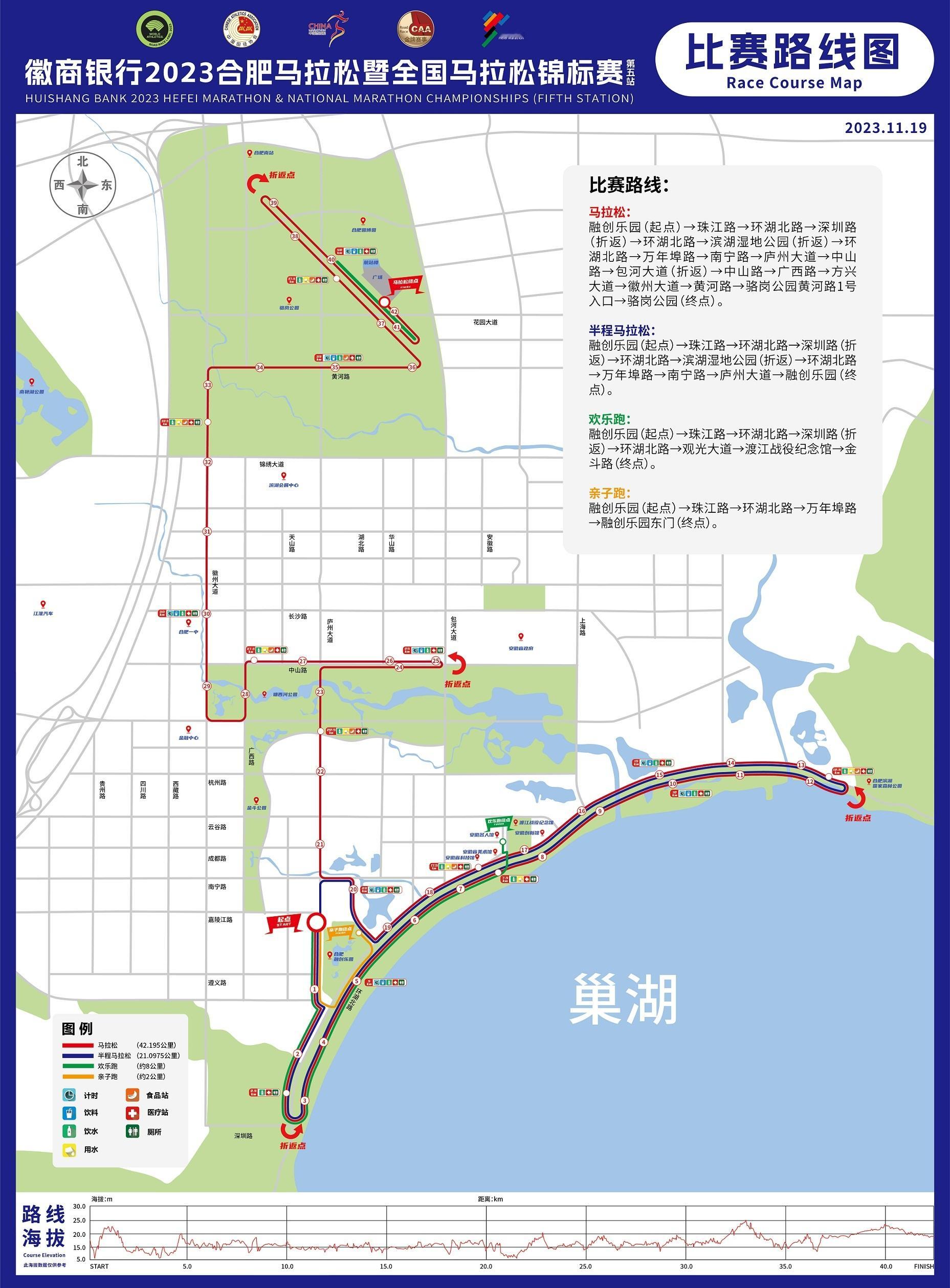 今天#合肥马拉松# 举办了发布会，宣布赛事11月10日举行，8月8日开启报名的，