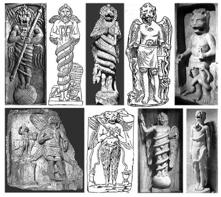 Various depictions of the Mithraic Leont