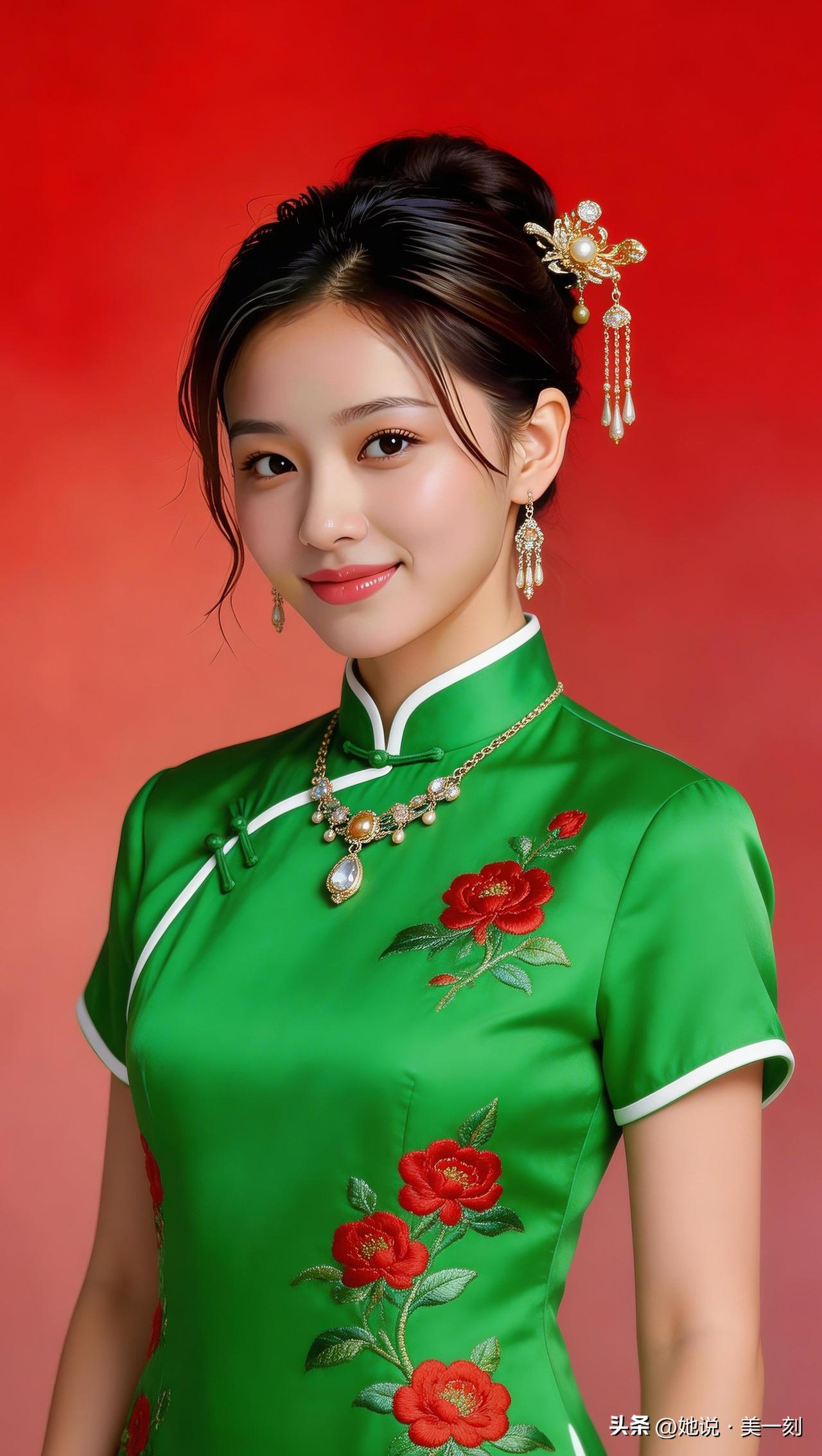 惊艳的旗袍美人，复古优雅，韵味十足！分享手机里最美的随手拍