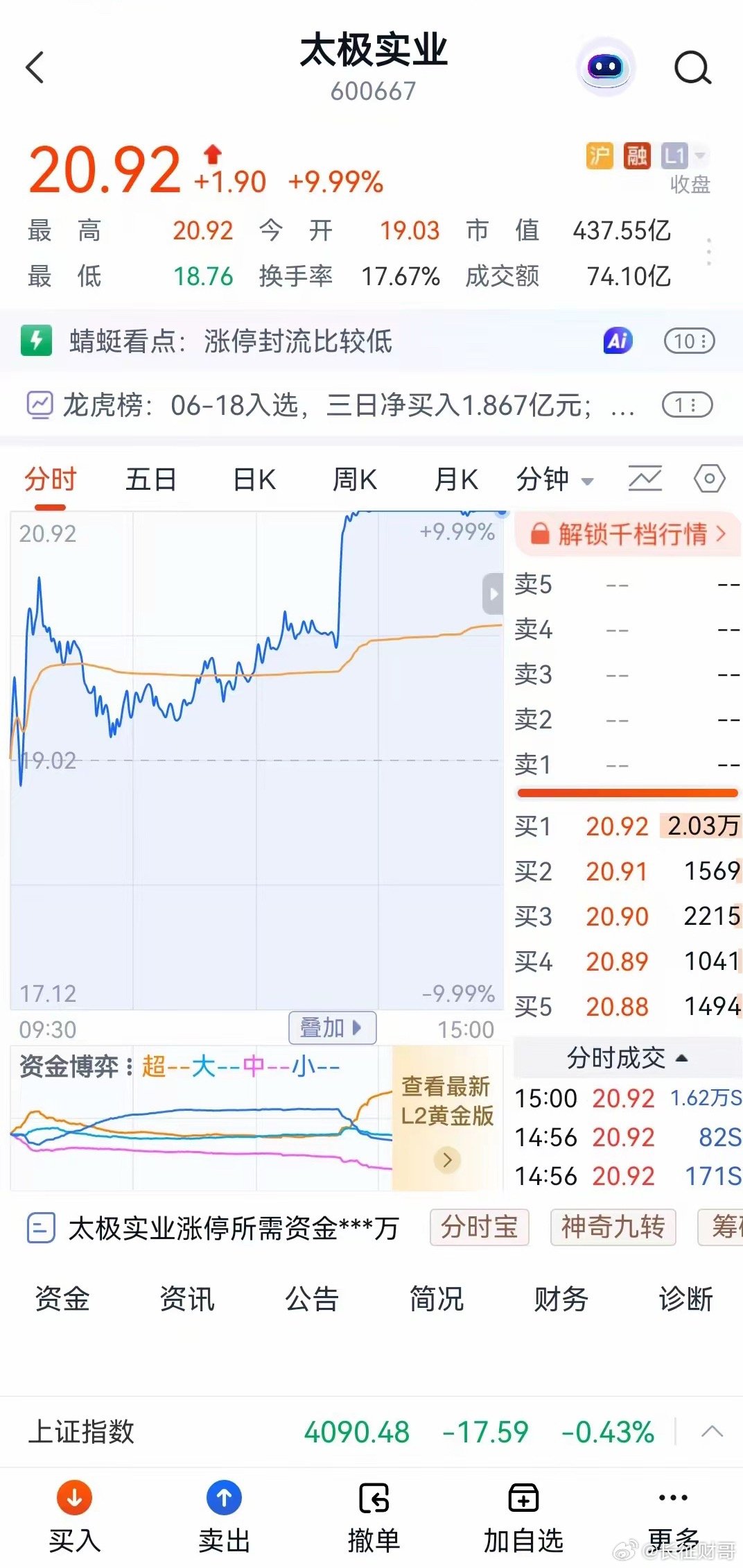 太极实业：从“无人问津”到“连板封神”，这只“国资+AI存储”龙头，凭什么突然爆