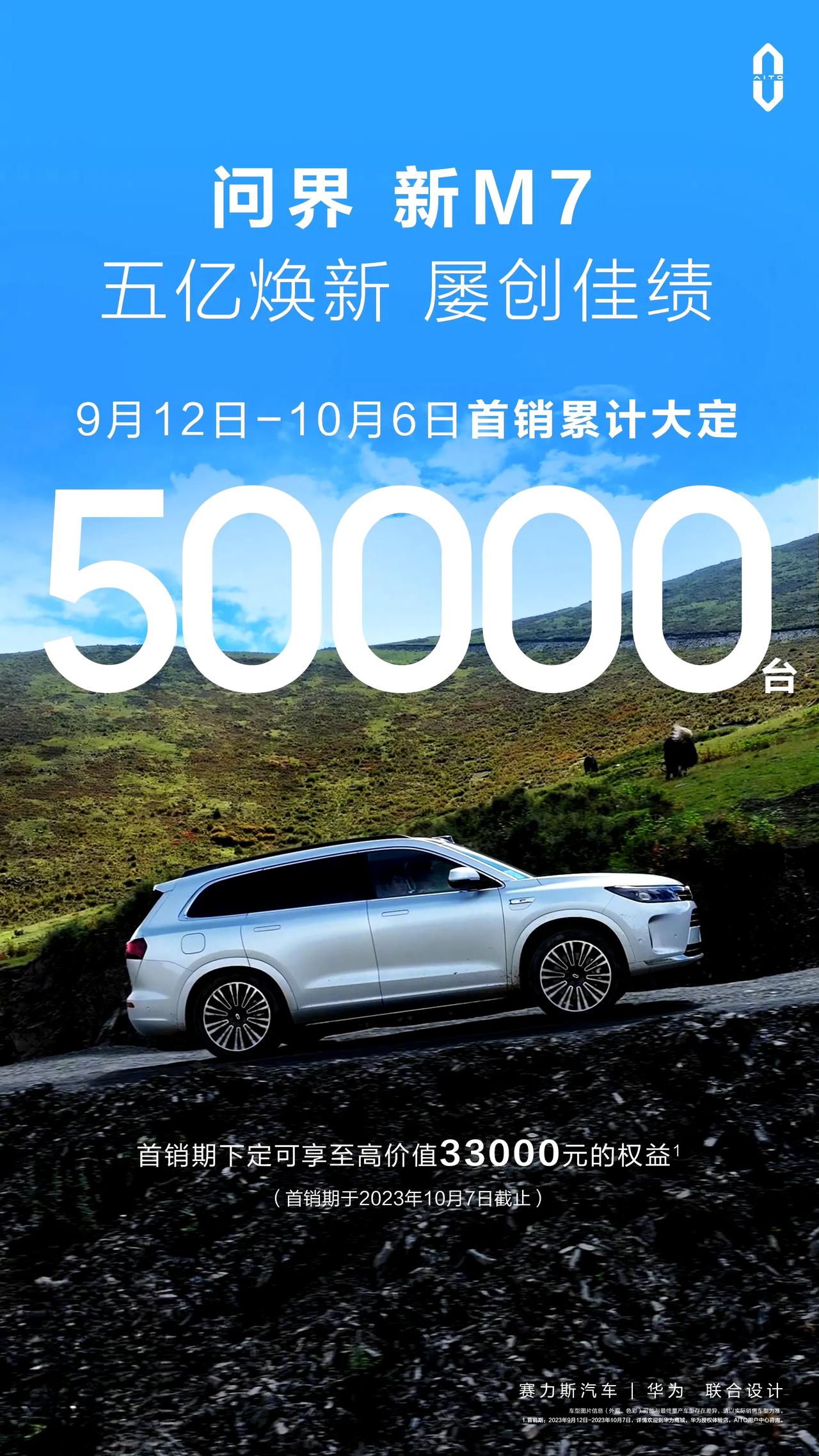 #问界新M7#这个销量也是没谁了，上市仅25天，销量突破5万台。
其实新款问界M