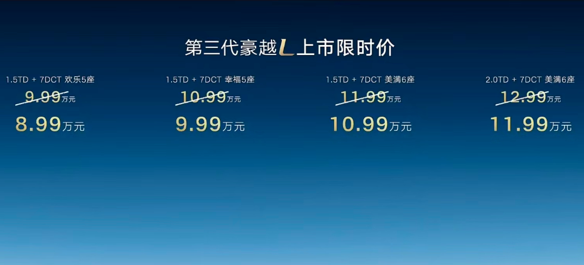 8.99-11.99万的豪越L还要啥星越L啊，香多了教授觉得这车的性价比很高，比