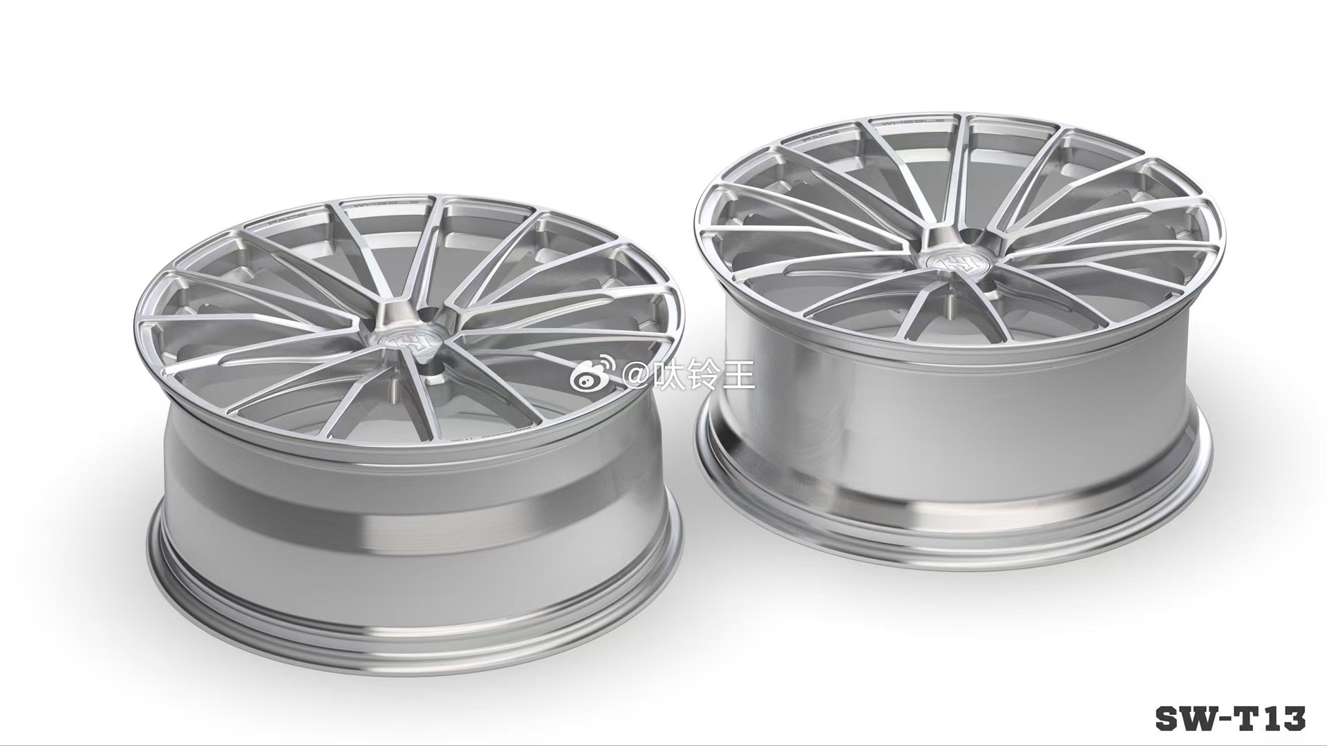 Facewheels SW-T13 脸圈 单片锻造  21x9.5J 亮光拉丝银