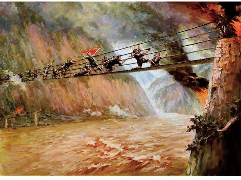 📍定位：红色革命历史纪念馆
红军长征中最经典的一场战役，毫无疑问是飞夺泸定桥。