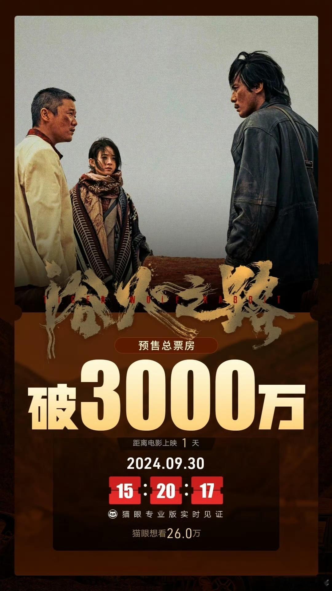 赵丽颖新电影《浴火之路》映前一天，点映及预售总票房便破3000万，好励志！ ​​