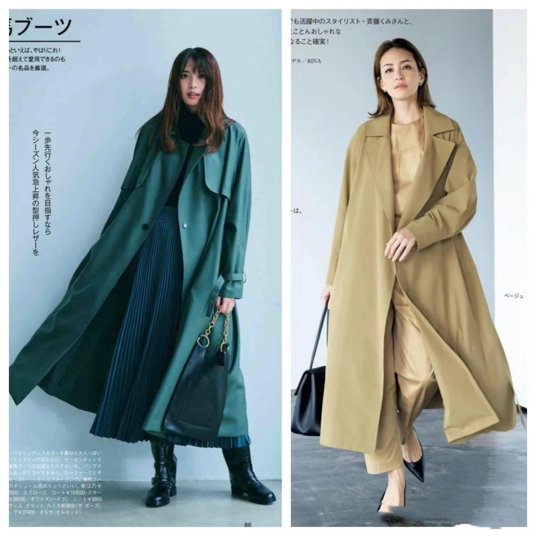 四五十岁的女人，别穿“大妈装”了，“长风衣”优雅大方更体面！
四五十岁的女人选择