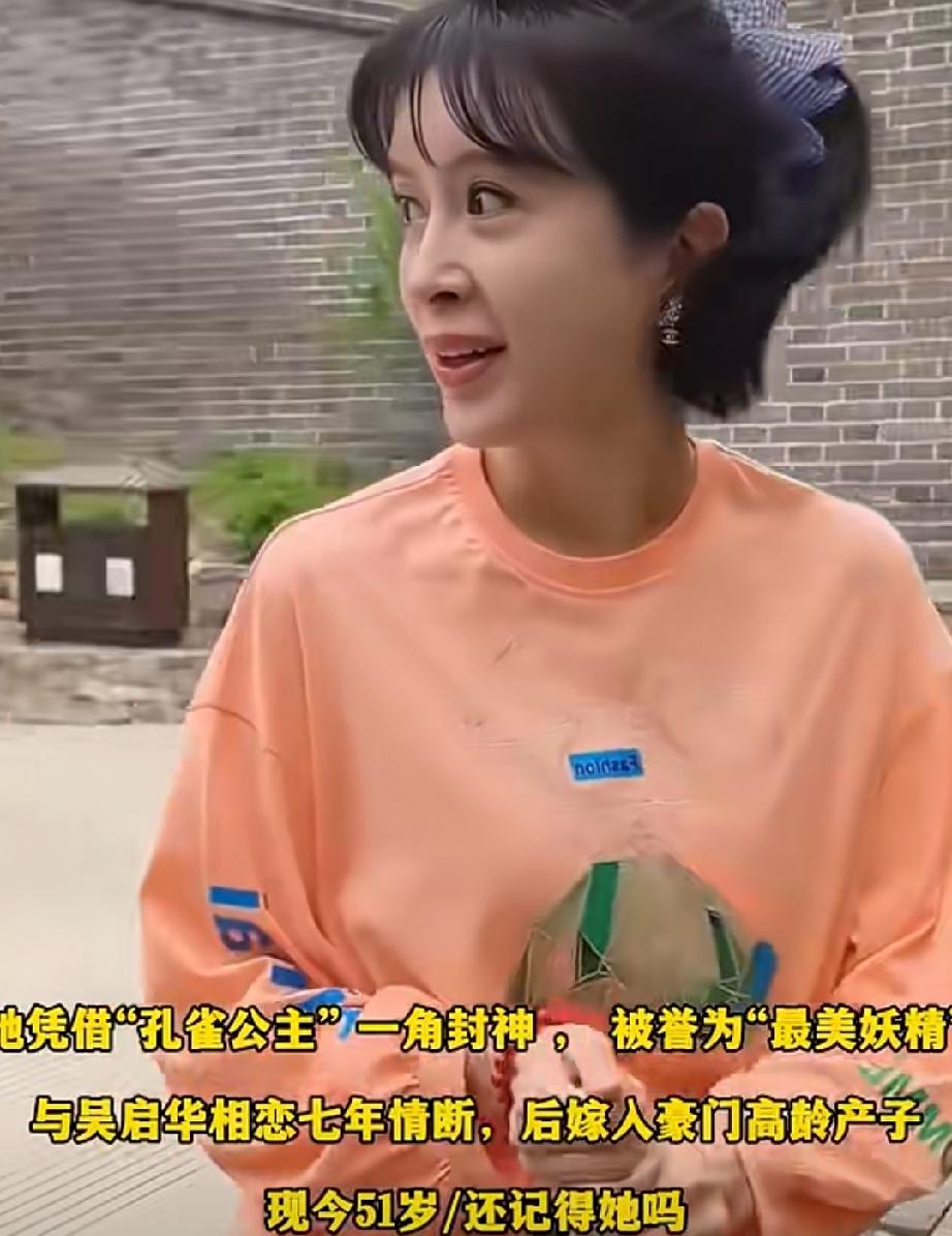 她凭借“孔雀公主” 一角封神 ， 被誉为“最美妖精”，与吴启华相恋七年情断，后嫁