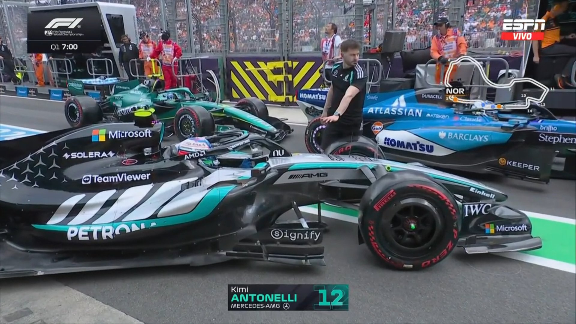 f1 安东内利赶上Q1了！2026f1澳大利亚大奖赛