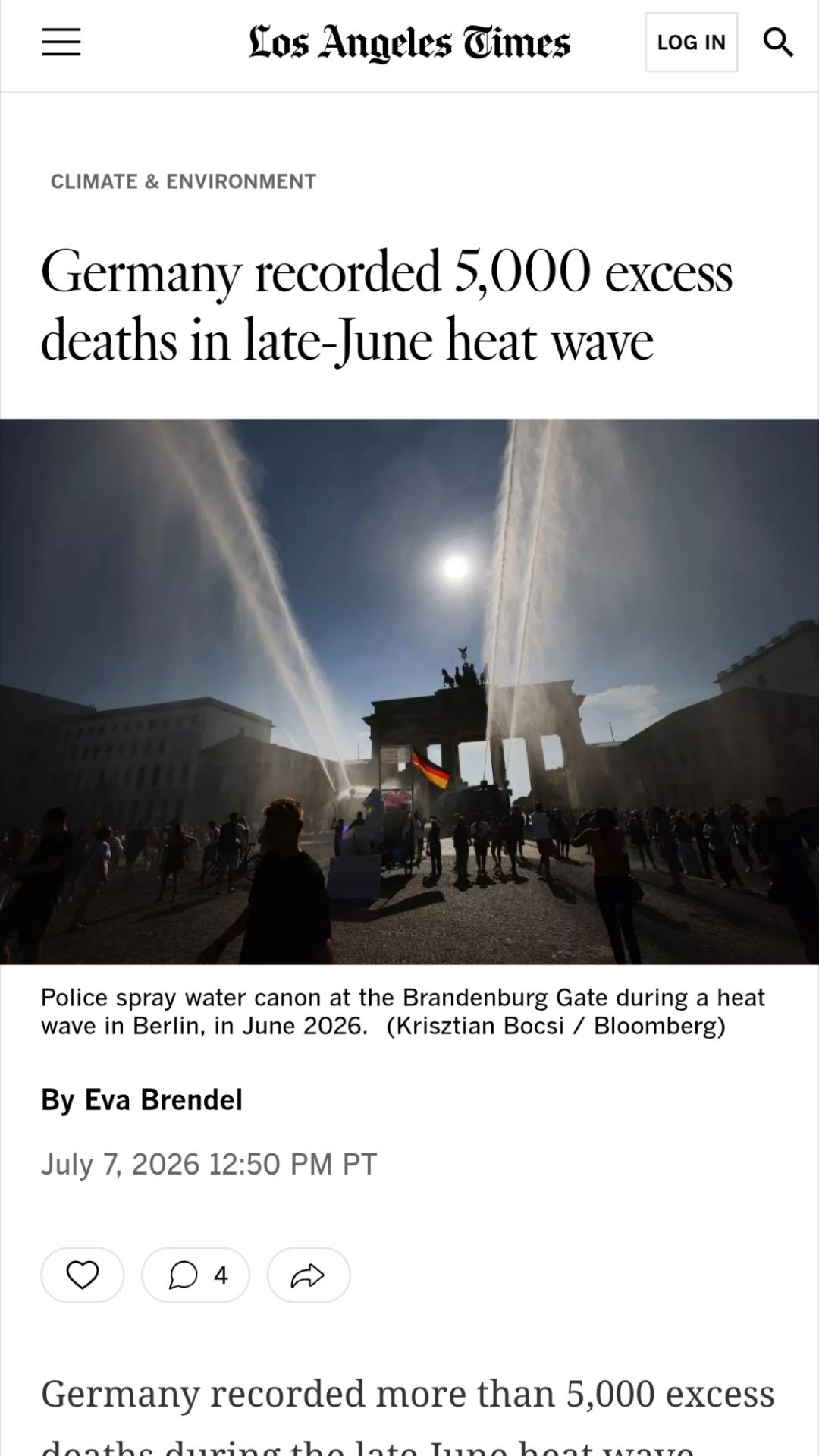 这是德国刚刚热死人的数据！¹ 热浪最严重的6月底，高温相关的超额死亡人数为548