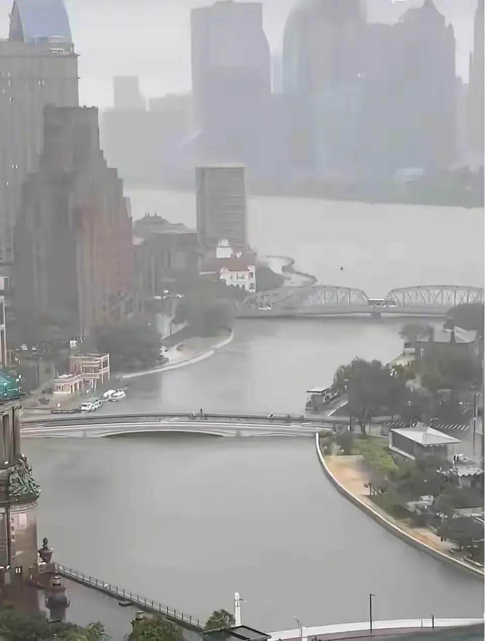 上海好像又快淹了！

有网友说：所有的海边城市从此后就会是这般情景，大自然给的“