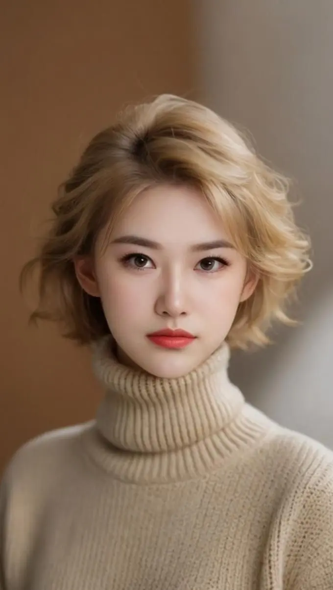 AI暖棕气质写真 ai创作