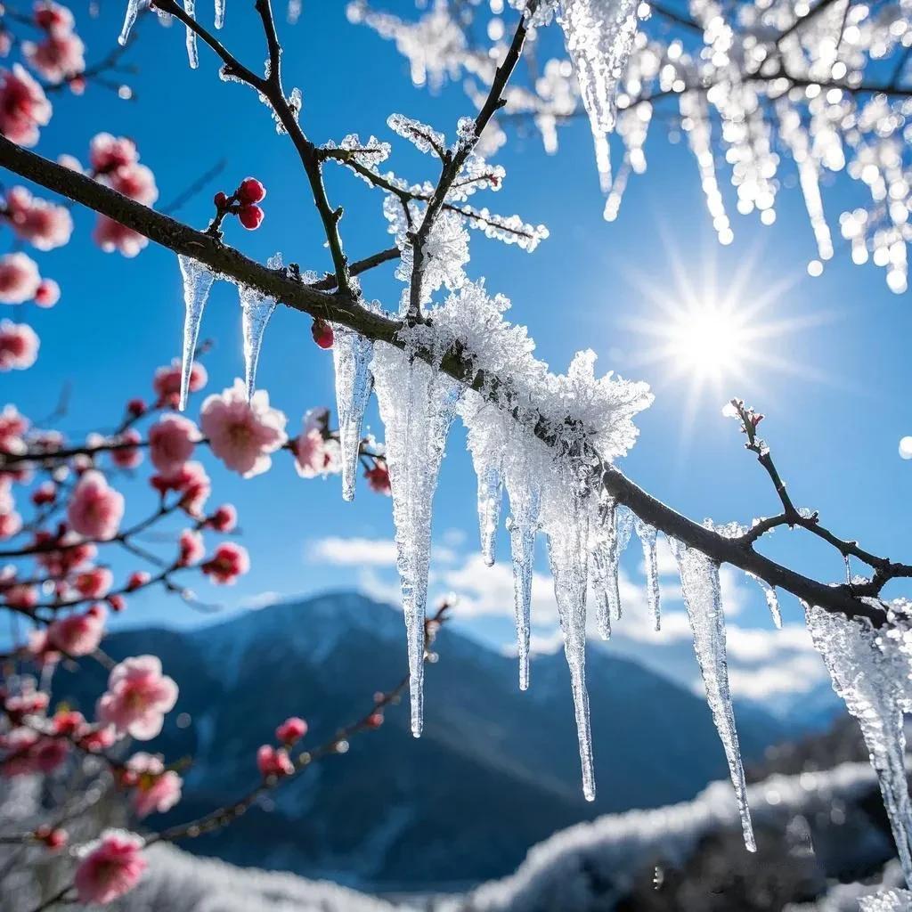 上联：冰天雪地送冬去，请您来下联玉树银花迎春来。