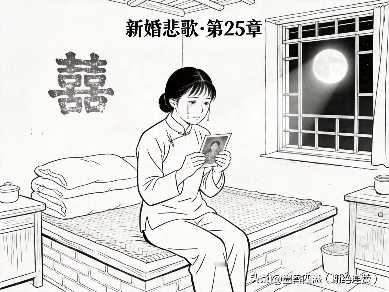 乡土小说：新婚悲歌下卷（相守）25

第25章：睡不着的时候，她就看看大柱的照片