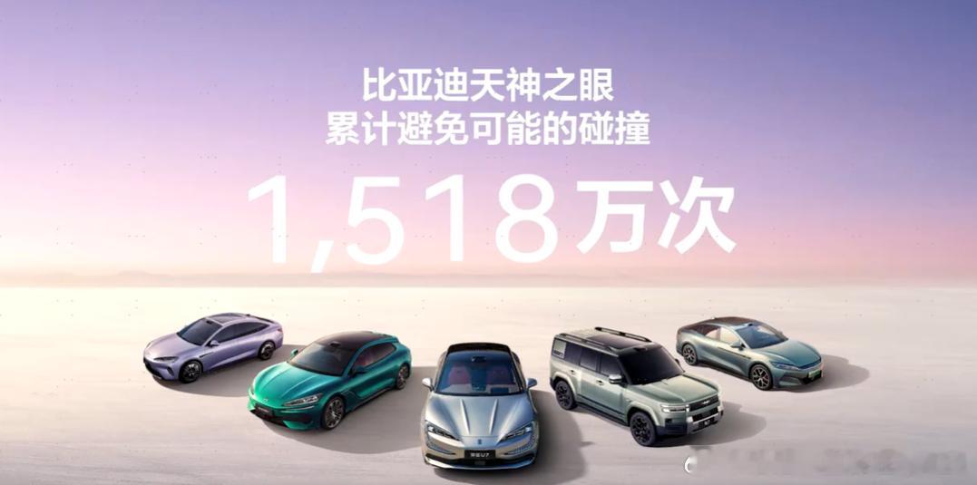 比亚迪也在开始强调全域融合概念了。零交通事故+超级司机+超级秘书150万个交叉路