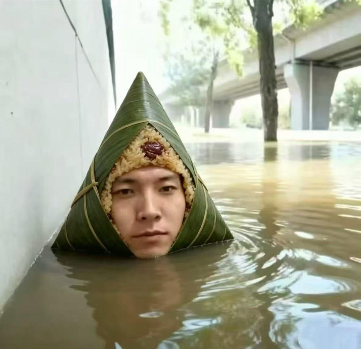脚盆端午吃luo粽子 