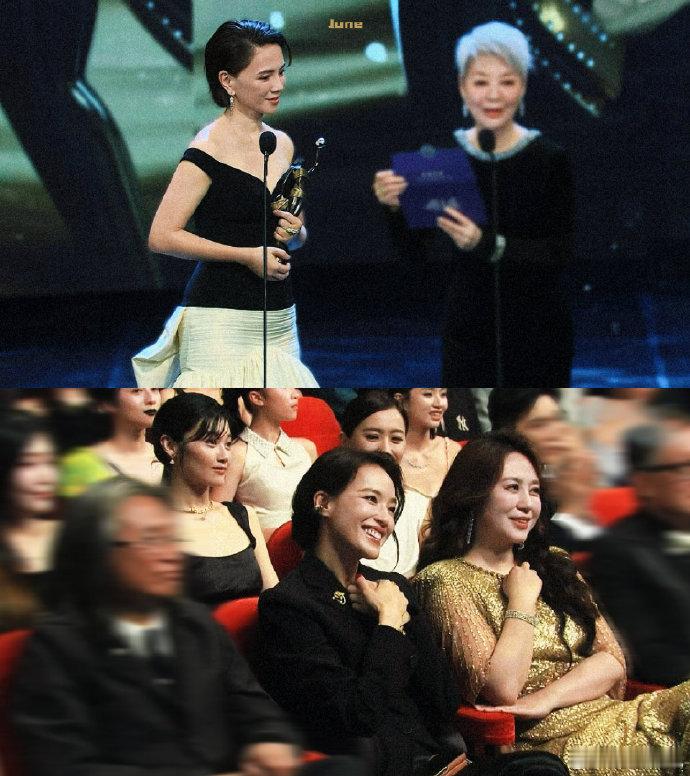 舒淇李心洁回魂记售后 真的被这瞬间狠狠戳到，李心洁在台上从容颁奖，舒淇就那样安安