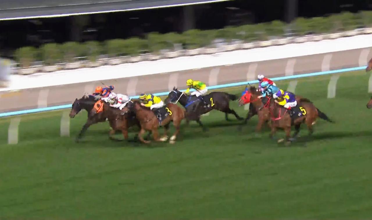 昨晚港岛快活谷跑马地赛马，乡籍好友资深马主吳先生麾下鼓浪高升挂头磅编号1竞逐短途