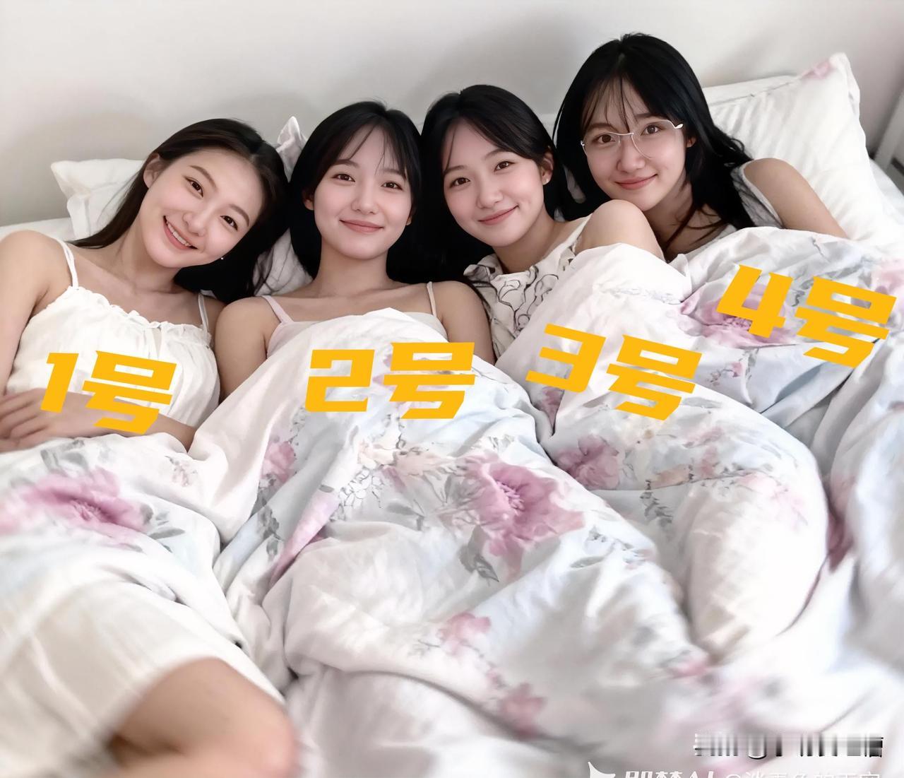 四姐妹都很优秀，我选择3号，你会选择几号做媳妇？