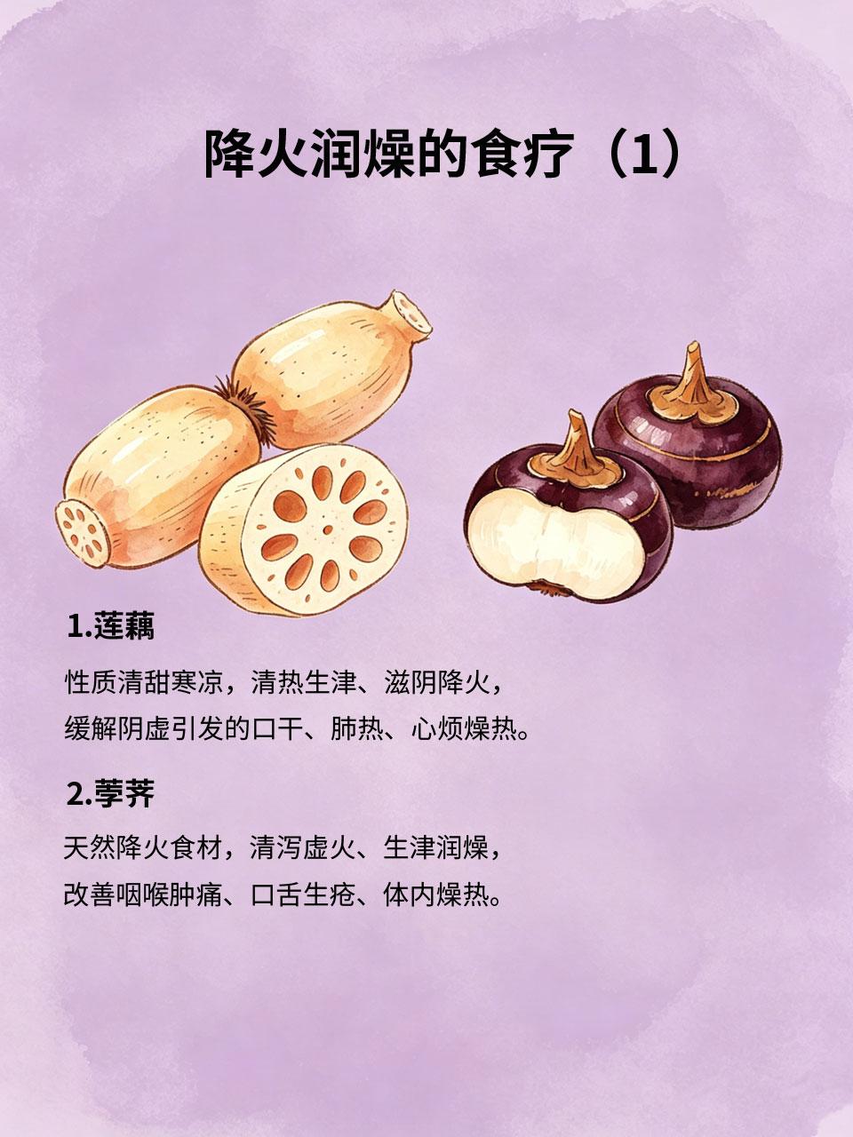 阴虚燥热易上火，清淡食疗降火润燥
经常口干咽痛、长痘烦躁、手心发热、夜间盗汗，大